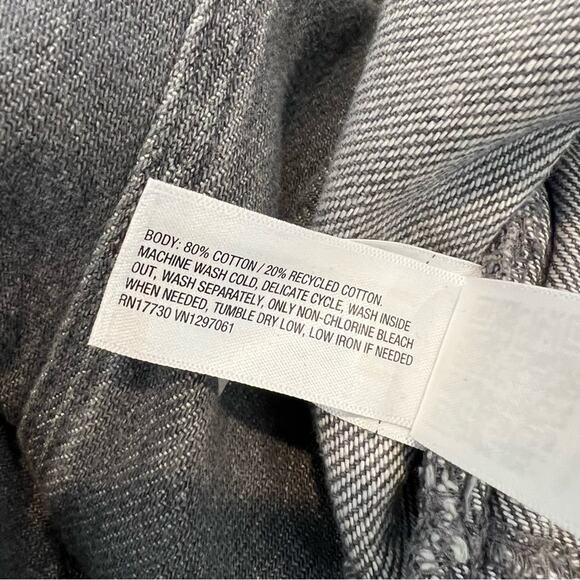 Universal Threads Short Sleeve Drop Waist Drawstring Mini Dress Black Gray Denim - Picture 7 of 7